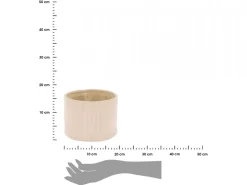 Zestaw sztruksowych pojemników 3 szt ivory
