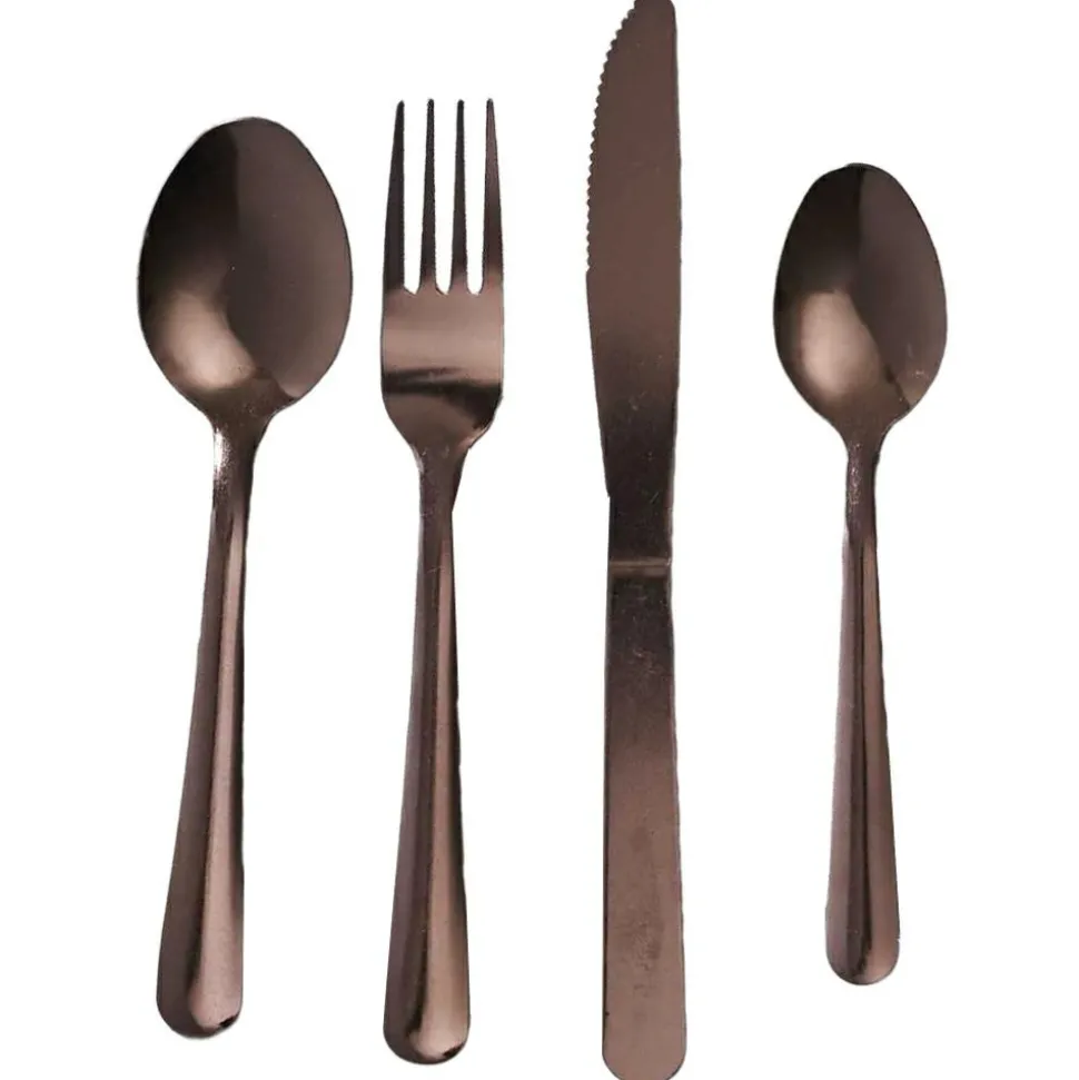 Zestaw sztućców Copper 16 el miedziane