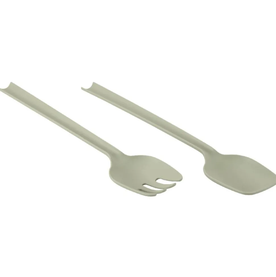 Zestaw sztućców do sałatek zielony 29 cm