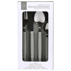 Zestaw sztućców Lino Grey 16 el szare