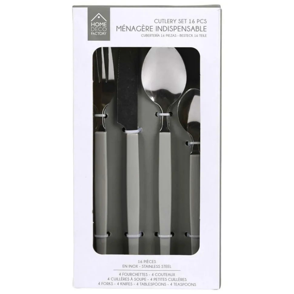 Zestaw sztućców Lino Grey 16 el szare