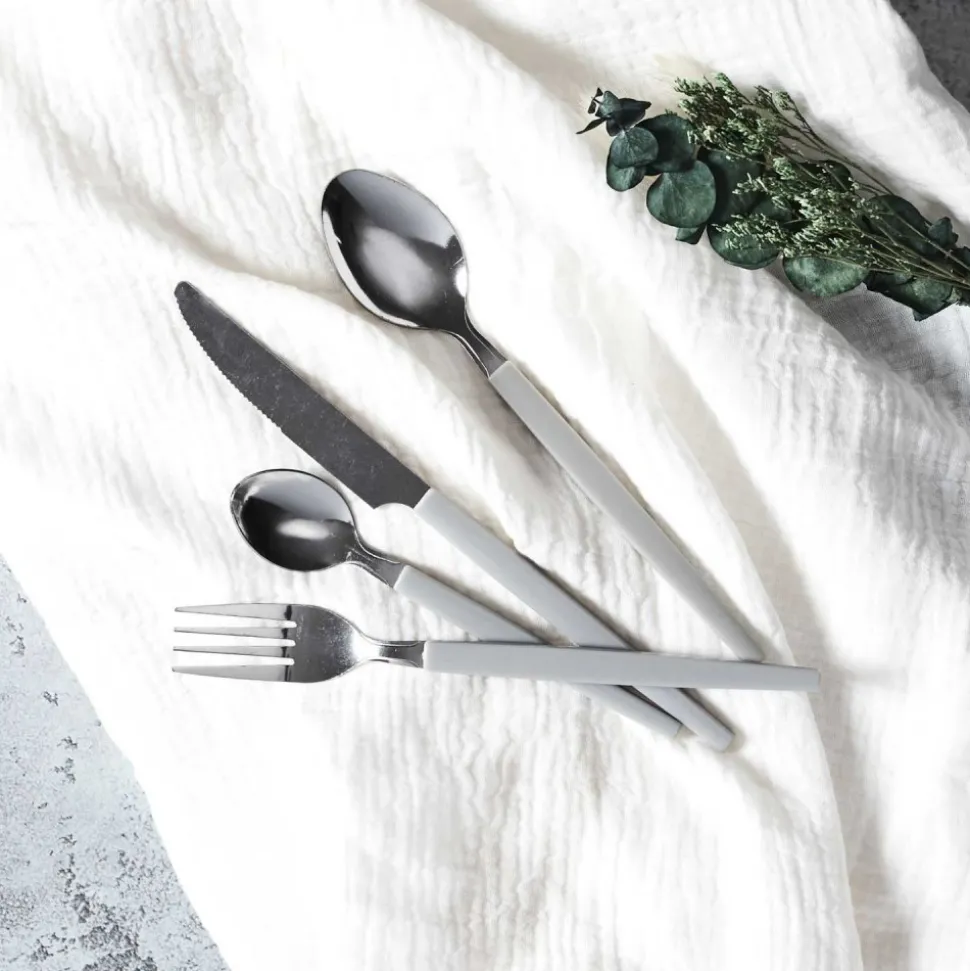 Zestaw sztućców Lino Grey 16 el szare