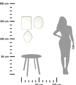 Zestaw 3 asymetrycznych luster MIRA * HowHomely Outlet