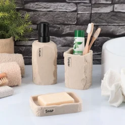 Zestaw łazienkowy 4 el Paola beż * TENDANCE Discount