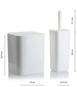 Zestaw łazienkowy 5 el Sierra biały * HowHomely Discount