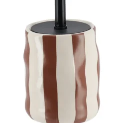 Zestaw łazienkowy Nola 4 el pasy mocha * TENDANCE Discount