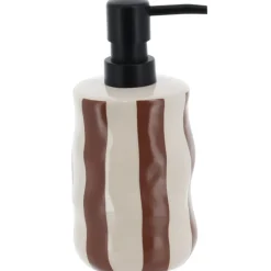 Zestaw łazienkowy Nola 4 el pasy mocha * TENDANCE Discount