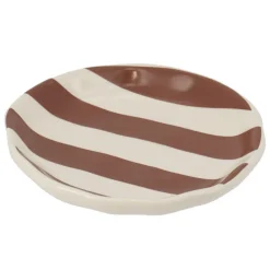 Zestaw łazienkowy Nola 4 el pasy mocha * TENDANCE Discount