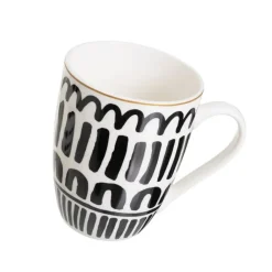 Zestaw ceramicznych kubków Lyne 4x 350 ml * HowHomely New