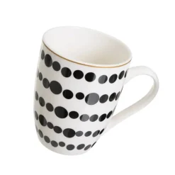 Zestaw ceramicznych kubków Lyne 4x 350 ml * HowHomely New