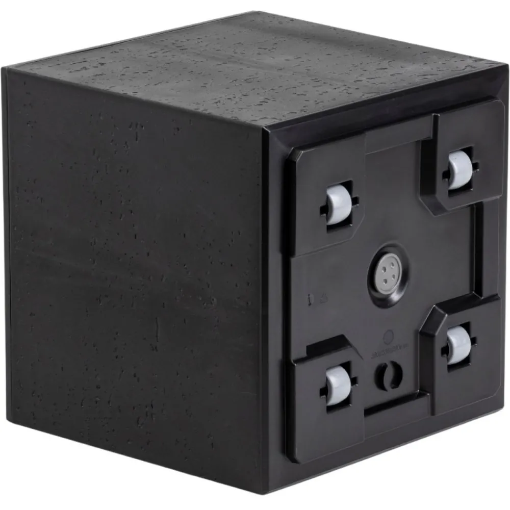 Zestaw donic na kółkach Betonique Słupek czarny beton 2 szt * HowHomely Outlet