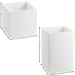 Zestaw donic na kółkach Betonique 40 cm deska kremowy 2 szt * HowHomely Clearance