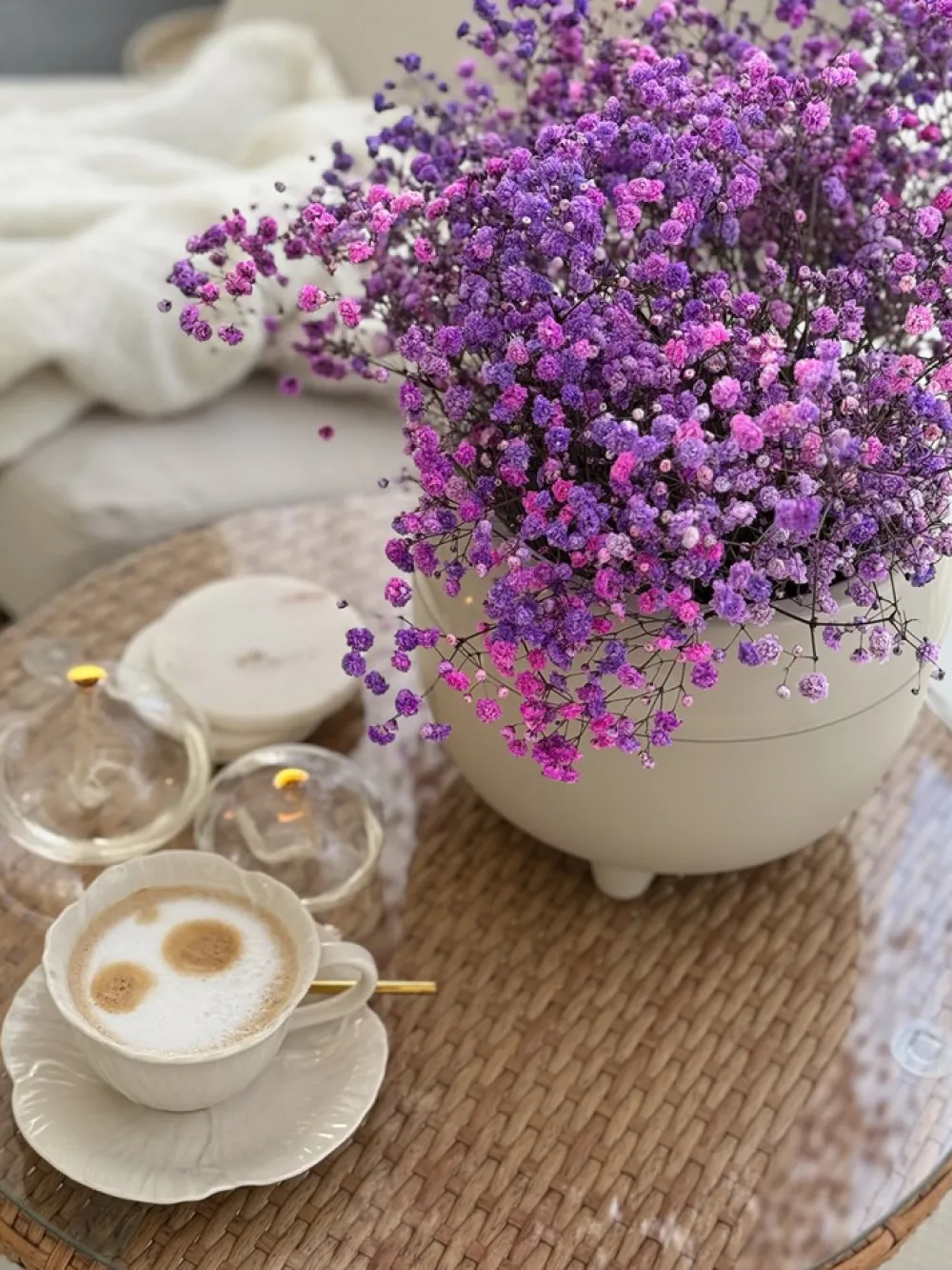 Zestaw donic na nóżkach botanica beżowe * HowHomely Clearance