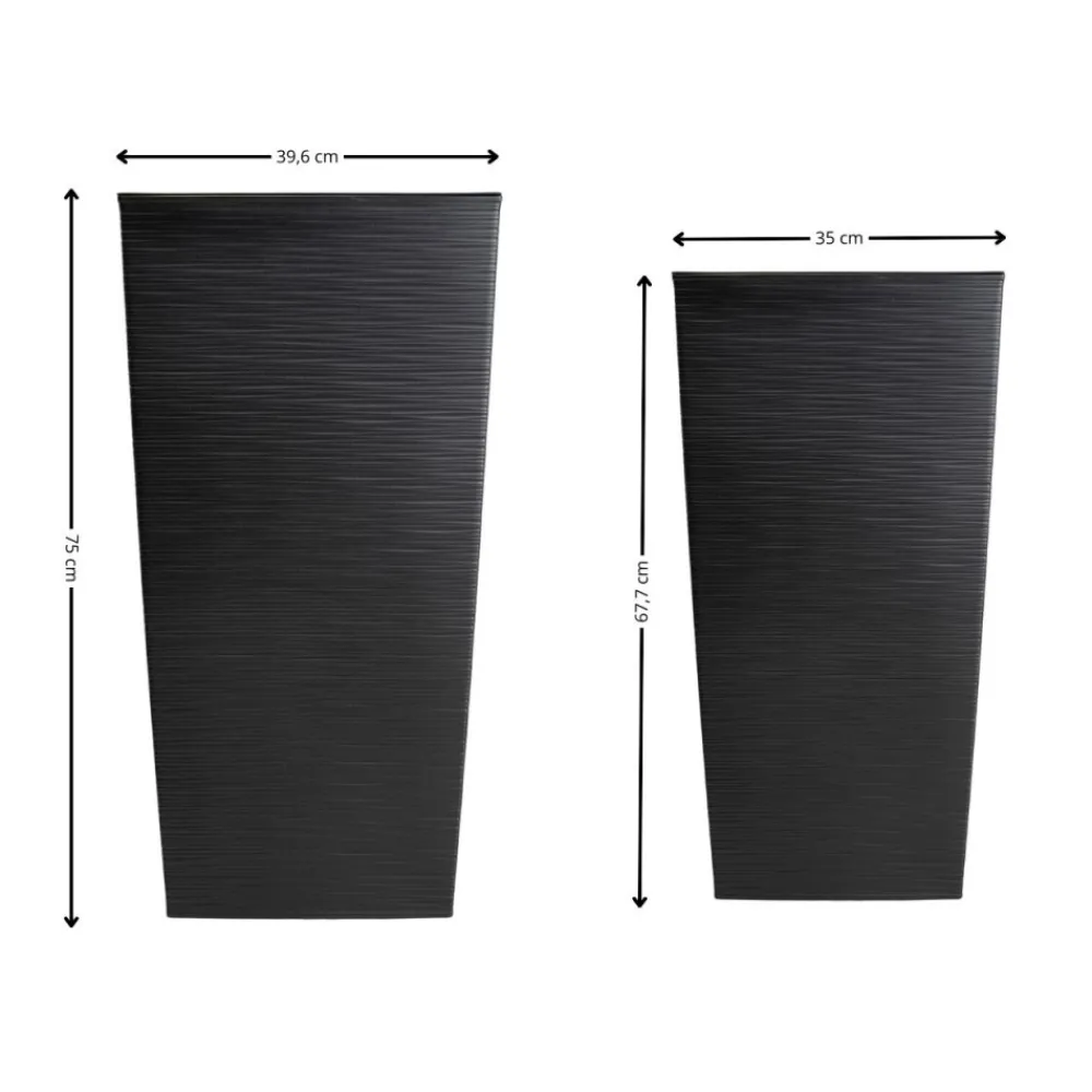 Zestaw donic Porto Riflo wysokie czarne 2 szt * HowHomely Outlet