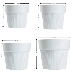 Zestaw donic SILVA LINE recykling białe 4 szt * HowHomely Hot