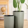 Zestaw donic Stripped wysokie szarozielone * HowHomely Outlet