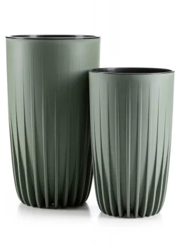 Zestaw donic Stripped wysokie szarozielone * HowHomely Outlet