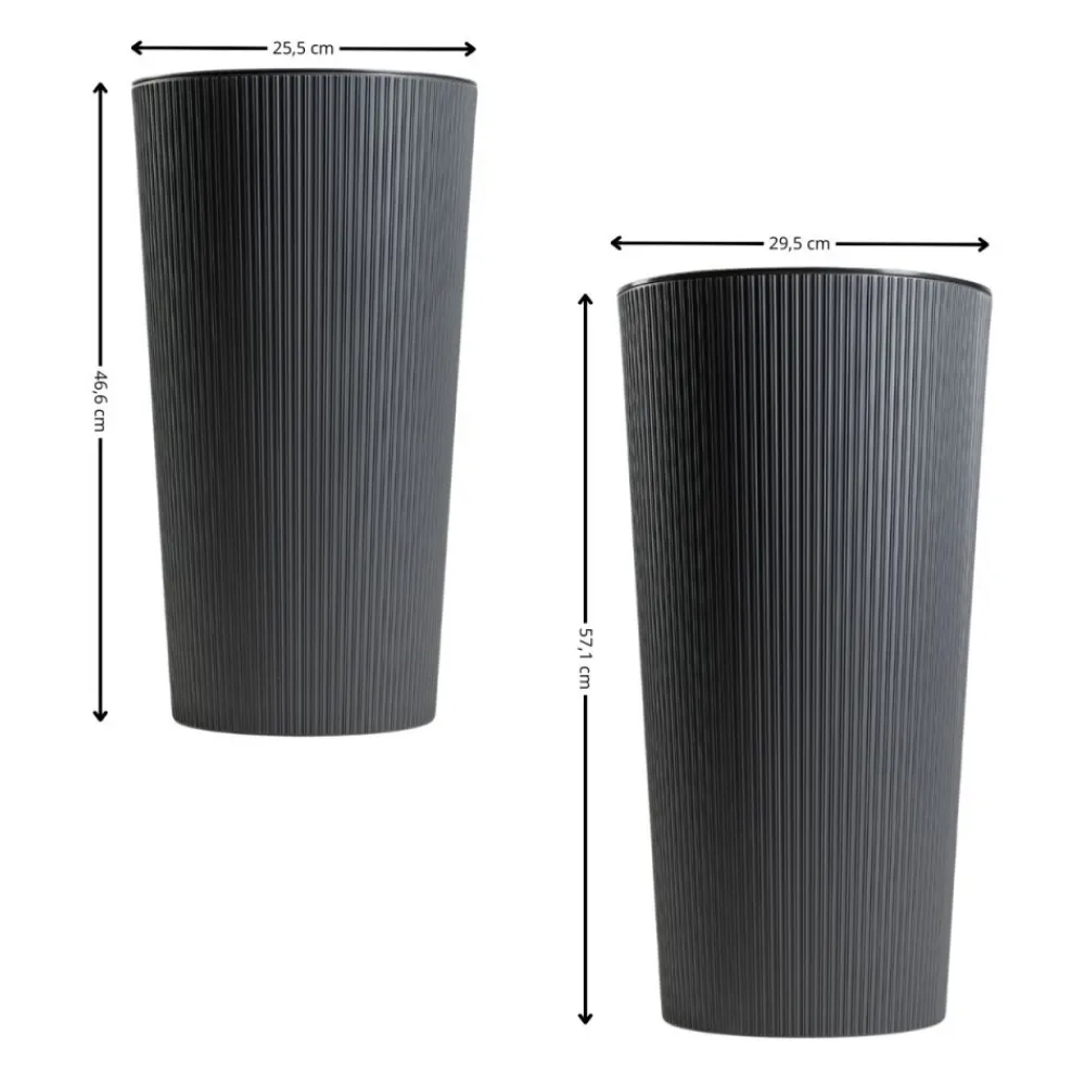 Zestaw donic URBANIKA ECO antracyt 2 szt * HowHomely New