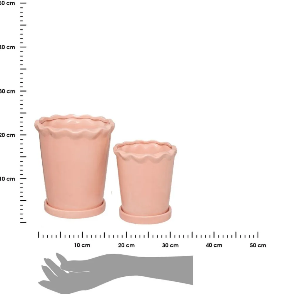 Zestaw 2 doniczek ceramicznych Wild Romance róż * Atmosphera Clearance