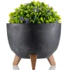 Zestaw doniczek Rosa linea czarny beton 2 szt * HowHomely Discount