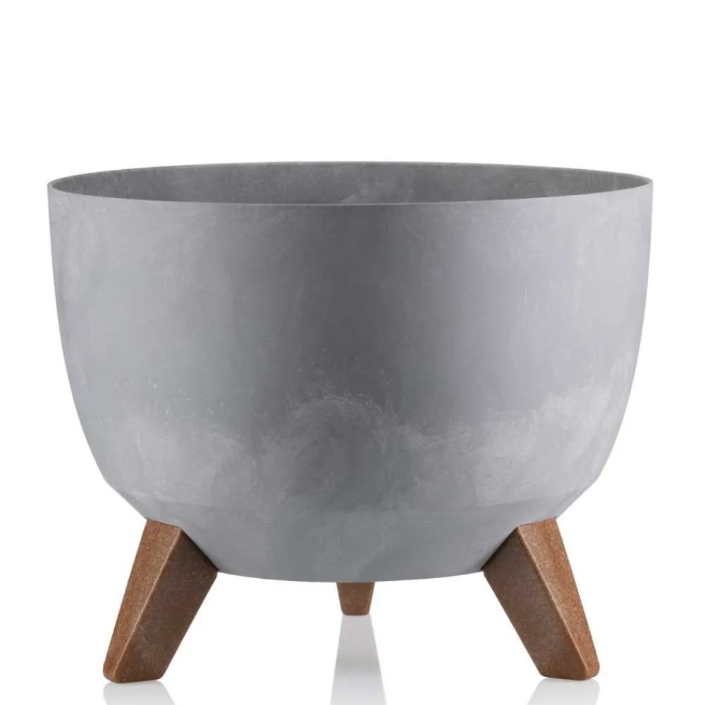 Zestaw doniczek Rosa linea szary beton 2 szt * HowHomely Online