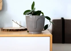 Zestaw doniczek Zoe szare 2 szt * HowHomely Outlet