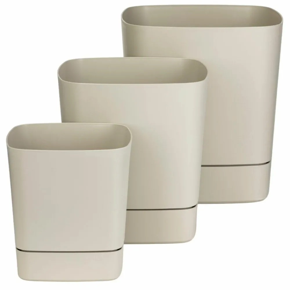 Zestaw donic z podstawką CUBI recykling beż 3 szt * HowHomely Clearance