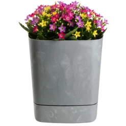 Zestaw donic z podstawką CUBI recykling szary beton 3 szt * HowHomely