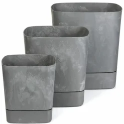 Zestaw donic z podstawką CUBI recykling szary beton 3 szt * HowHomely