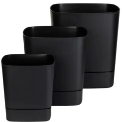 Zestaw donic z podstawką CUBI recykling czarne 3 szt * HowHomely New