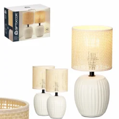 Zestaw dwóch lamp z beżowym abażurem * GIFTDECOR Discount