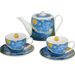 Zestaw dzbanek z filiżankami STARRY NIGHT Van Gogh * Duo New