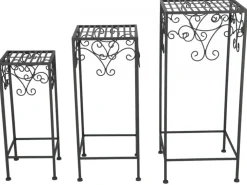 Zestaw 3 żeliwnych stolików na rośliny * Esschert Design Clearance