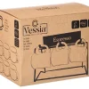 Zestaw filiżanek do espresso 100 ml miętowe * VESSIA Sale