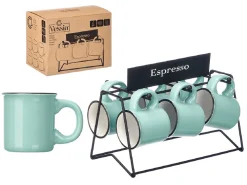 Zestaw filiżanek do espresso 100 ml miętowe * VESSIA Sale