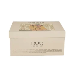 Zestaw 2 filiżanek Ecru Klimt THE KISS 250 ml * Duo Outlet