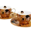 Zestaw 2 filiżanek espresso Klimt The Kiss 90 ml * Duo