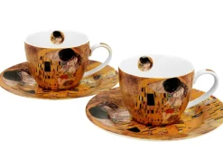 Zestaw 2 filiżanek espresso Klimt The Kiss 90 ml * Duo