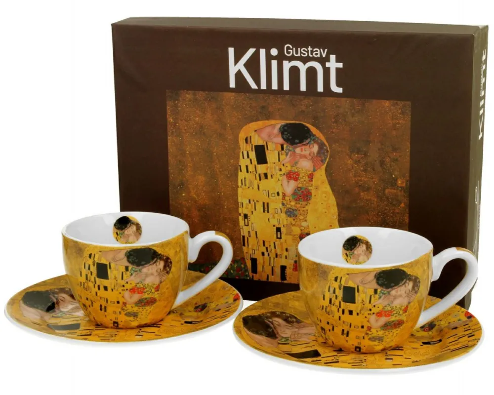 Zestaw 2 filiżanek espresso Klimt The Kiss 90 ml * Duo