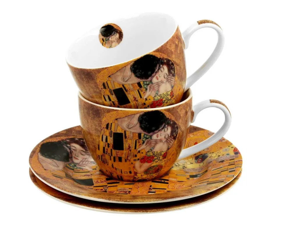 Zestaw 2 filiżanek espresso Klimt The Kiss 90 ml * Duo