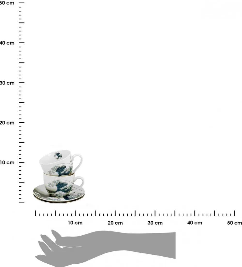 Zestaw 2 filiżanek espresso 90 ml Hokusai The Great Wave * Duo Online