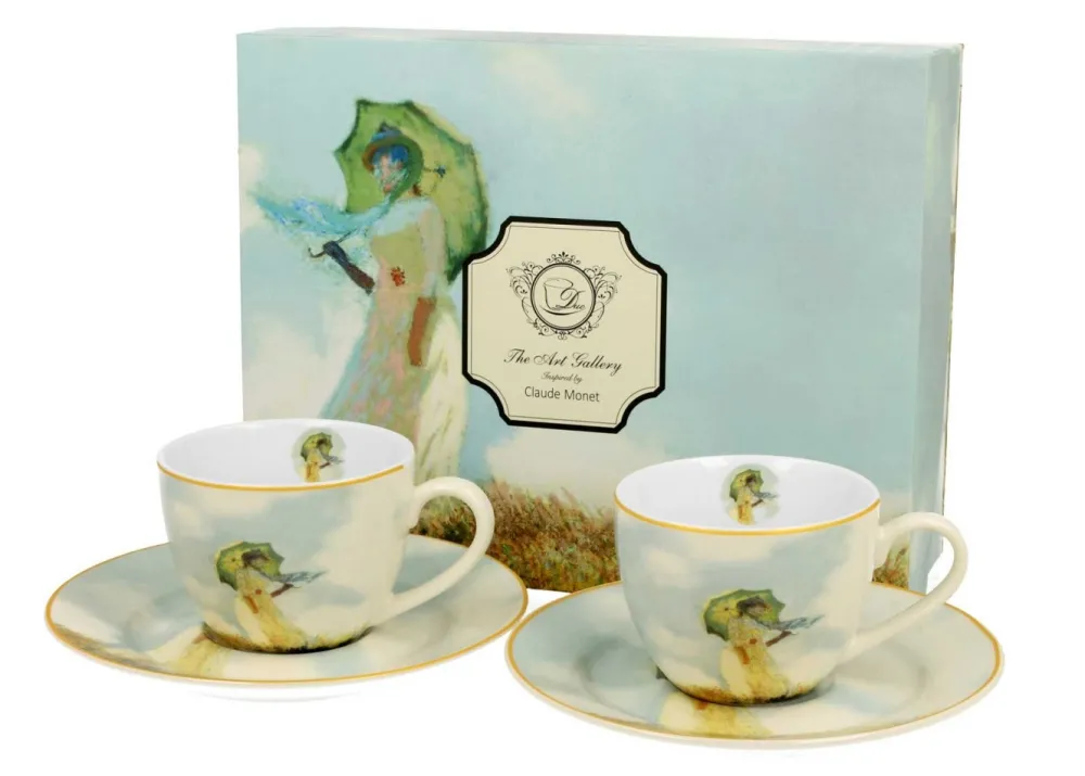 Zestaw 2 filiżanek espresso Monet Woman With Parasol 90 ml * Duo Discount