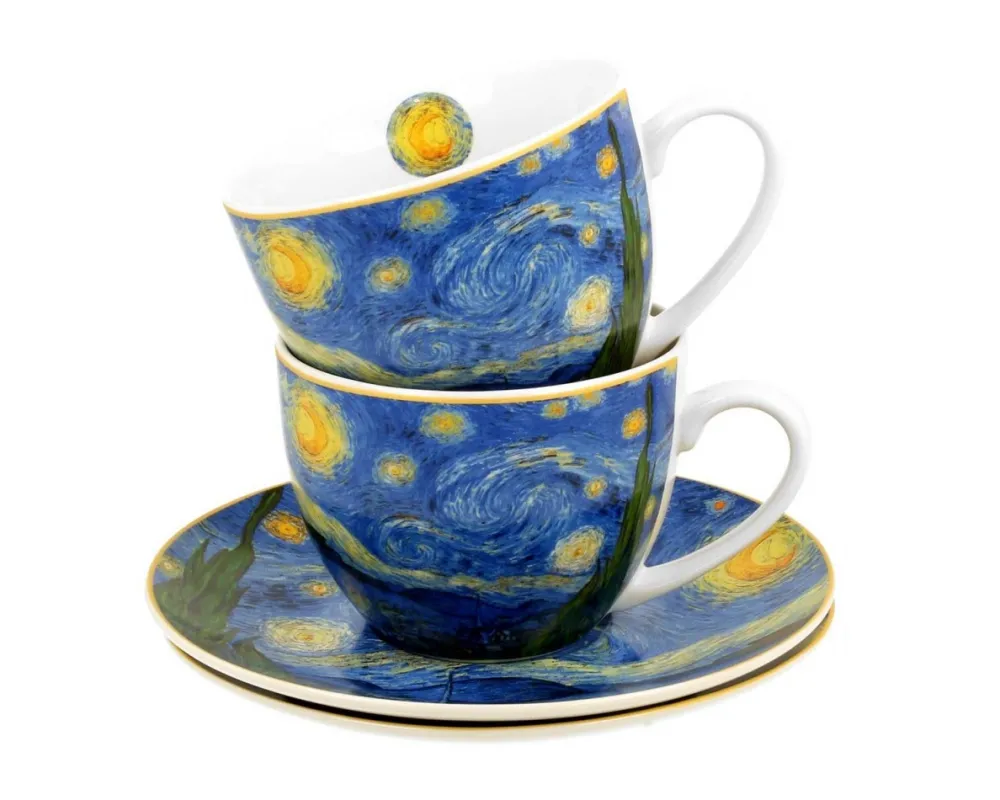 Zestaw 2 filiżanek espresso Van Gogh Starry Night 90 ml * Duo Clearance