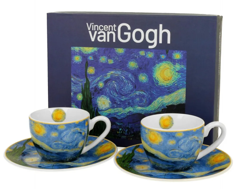Zestaw 2 filiżanek espresso Van Gogh Starry Night 90 ml * Duo Clearance