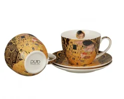 Zestaw 2 filiżanek Klimt THE KISS Brown 250 ml * Duo Outlet