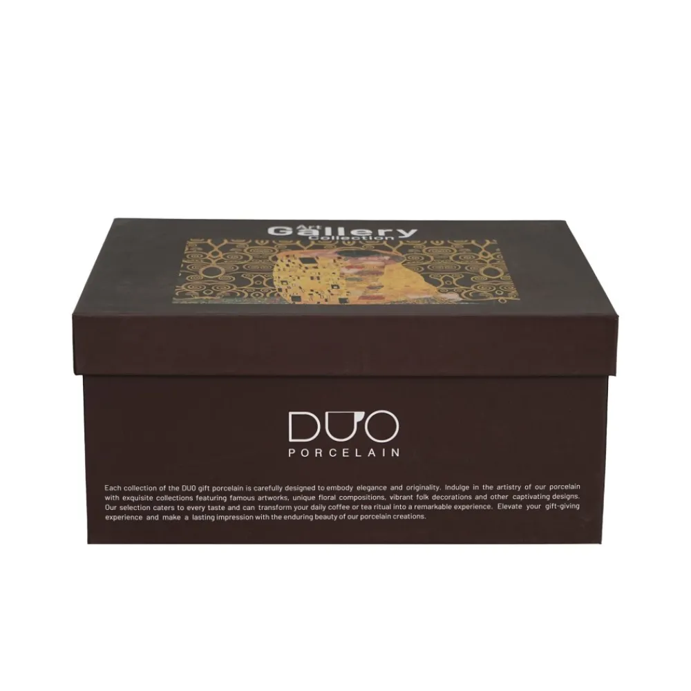 Zestaw 2 filiżanek Klimt THE KISS Brown 250 ml * Duo Outlet
