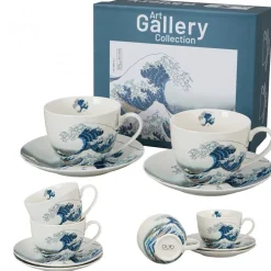 Zestaw 2 filiżanek ze spodkami Hokusai The Great Wave 270 ml * Duo Discount
