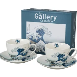Zestaw 2 filiżanek ze spodkami Hokusai The Great Wave 270 ml * Duo Discount