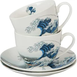 Zestaw 2 filiżanek ze spodkami Hokusai The Great Wave 270 ml * Duo Discount