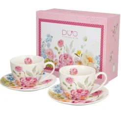 Zestaw 2 filiżanek ze spodkami June 270 ml * Duo Sale
